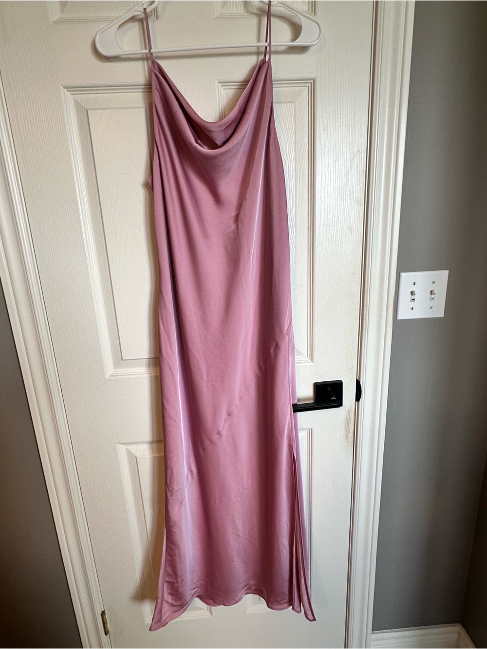 Babaton Dusty Rose Cowl Neck Slip Dress NWT
